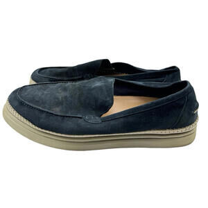 Fabiano Ricci Suede Seamy Unlined Stellar Loafer Navy Size EU 44 | US 10.5